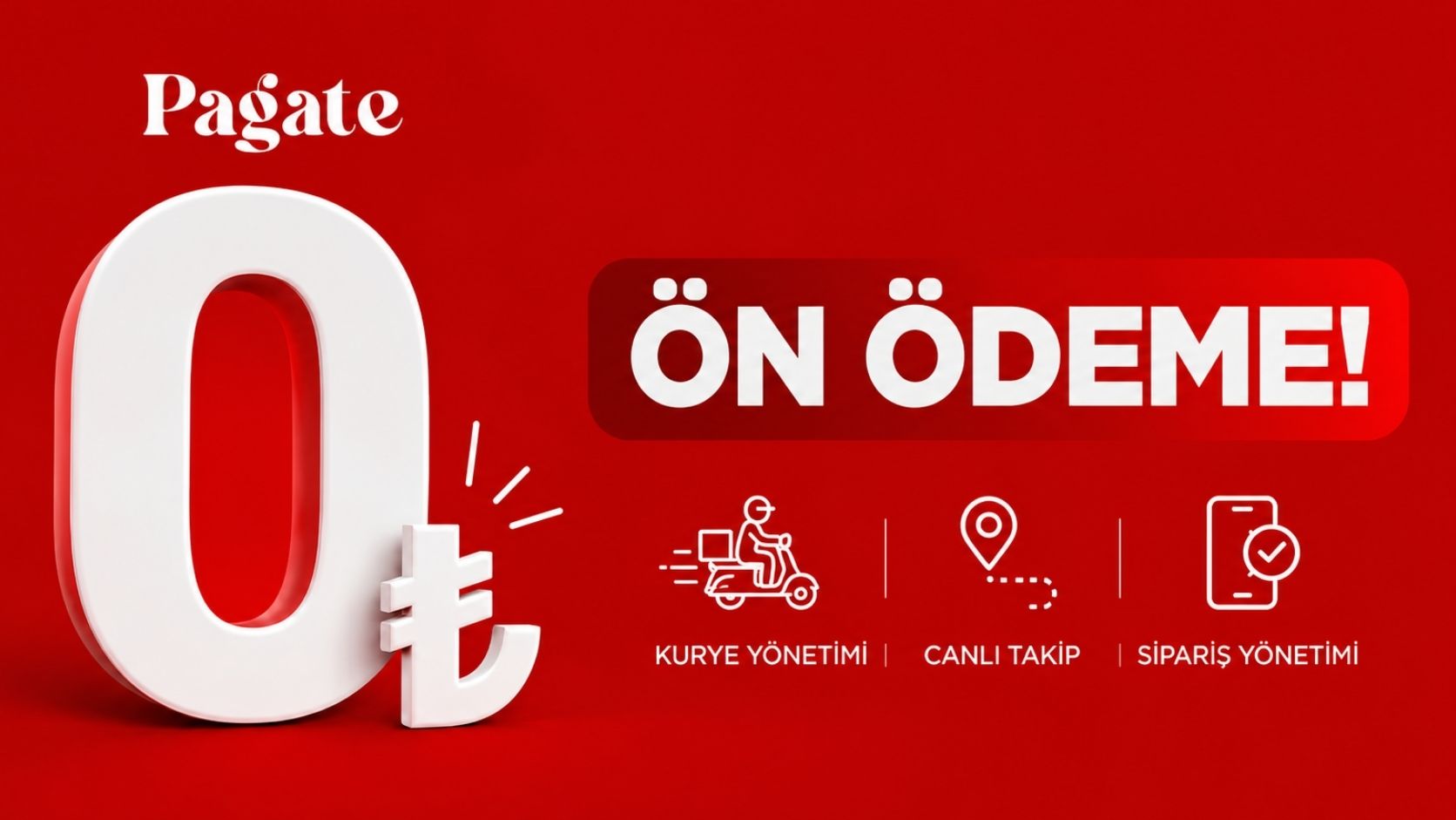 Pagate 0₺ kurulum ve kullan-öde modeli