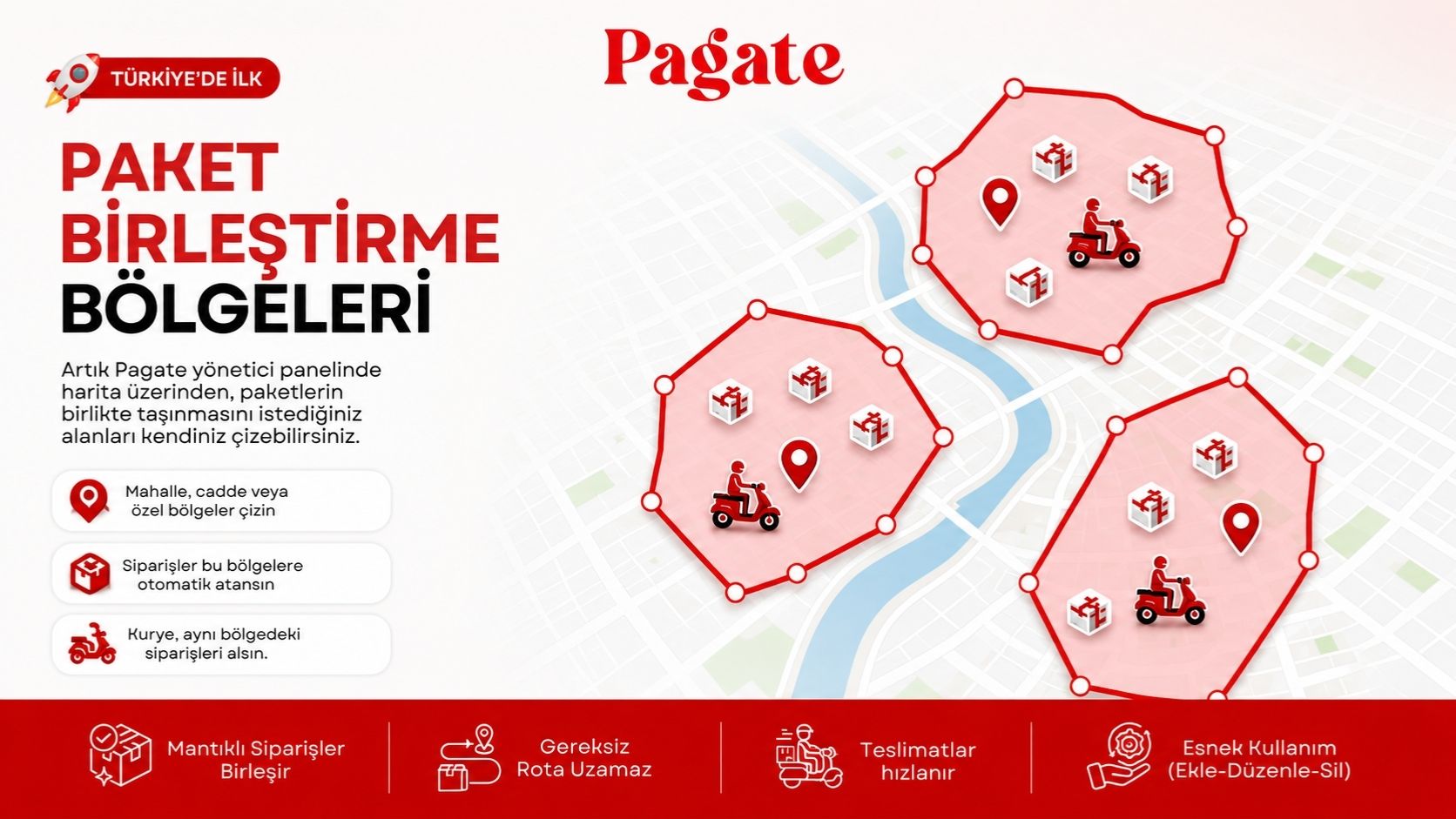 Pagate paket birleştirme ile daha az km daha çok teslimat