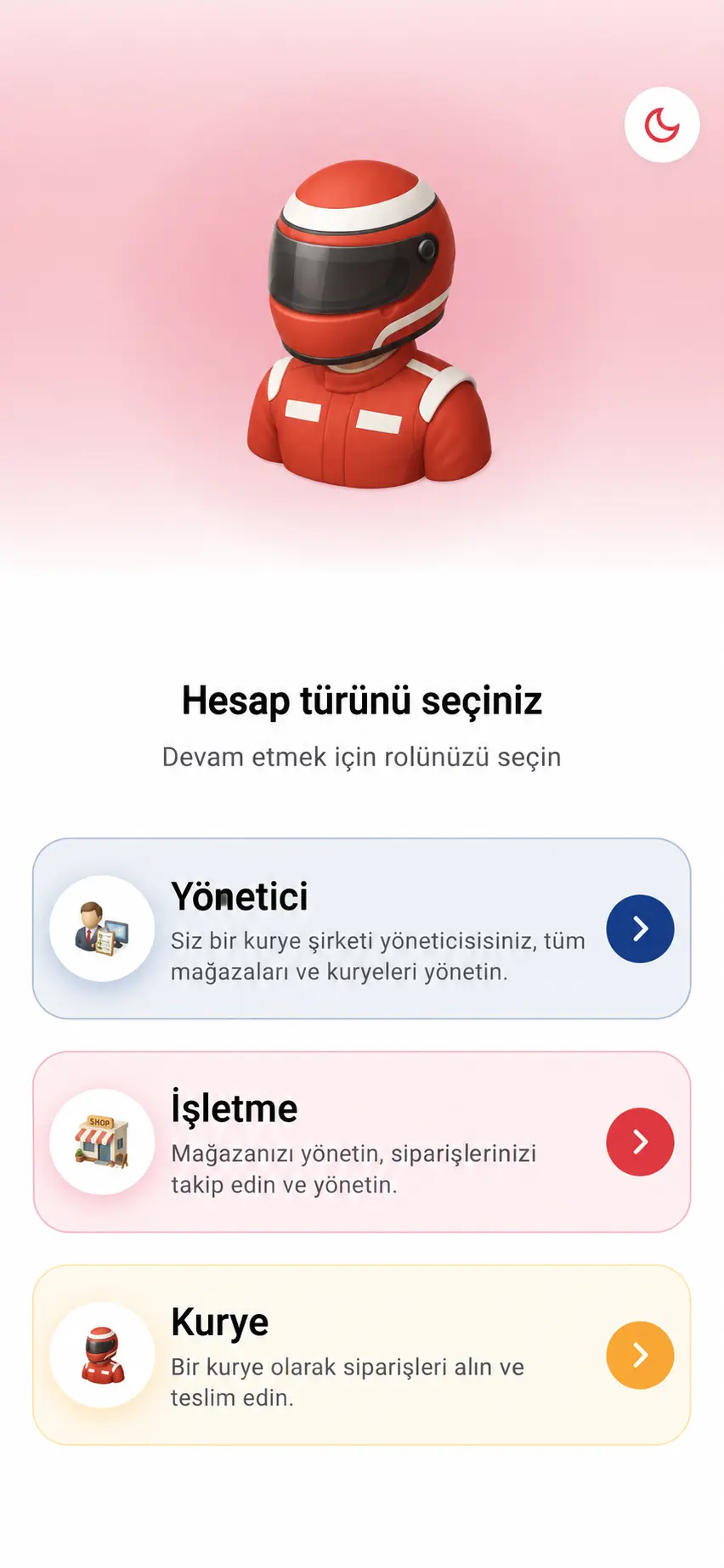 Pagate mobil uygulaması aydınlık mod açılış ekranı